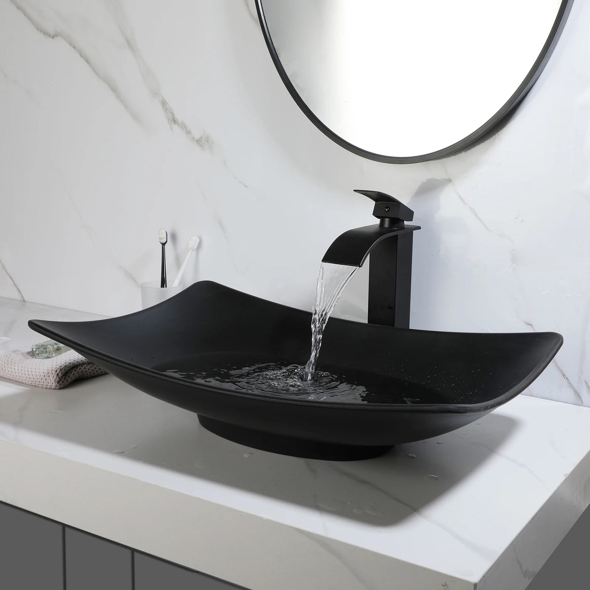 Kemaidi Bathroom Sink Vessel Sink Basin Above Counter
