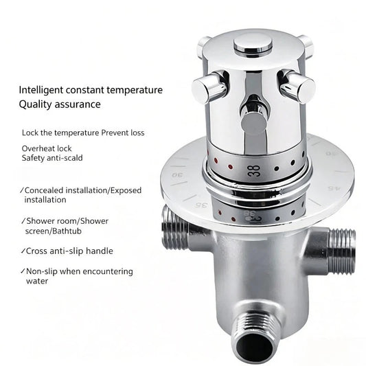 Thermostatic Mixing Valve Wall Mounted Shower Tap Automatic