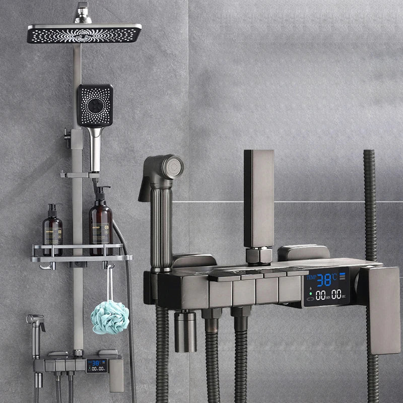 Smart Thermostatic Digital Bathroom Shower 12 Inch Rainfall