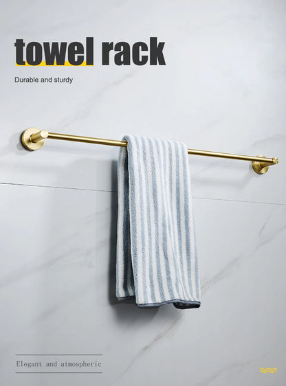 Brushed Gold Wall Mount Shelf Toilet Bath Hardware