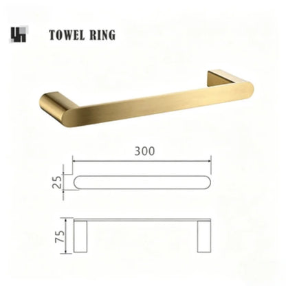 Brushed Gold Bathroom Toilet Brush Holder Toilet Paper