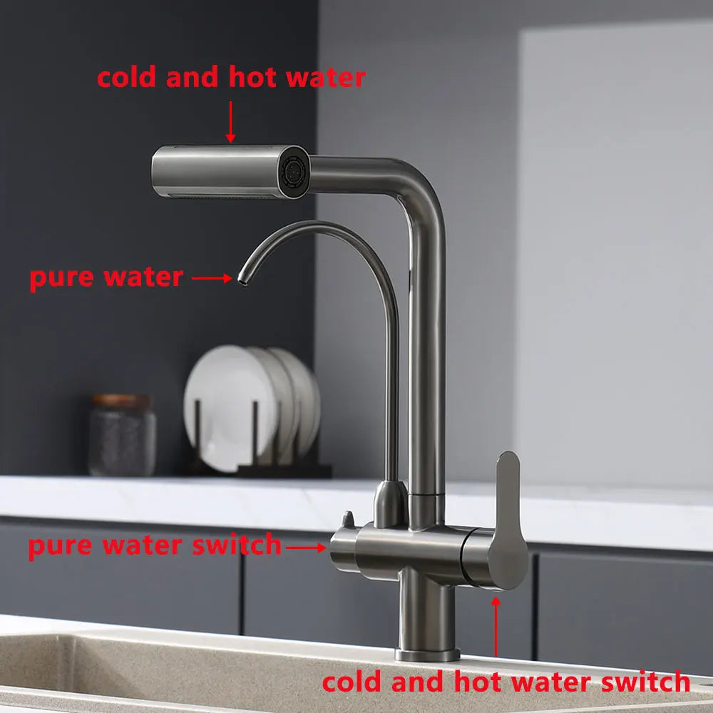Waterfall Faucet Multi-Functional Mode Pure Cold Water Faucet