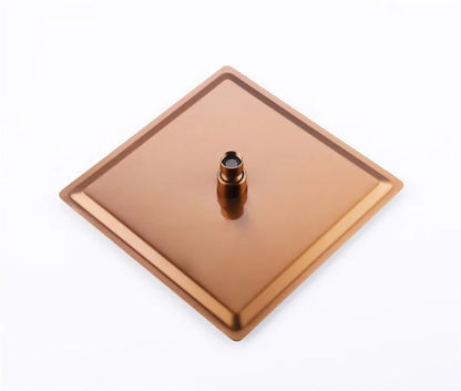 Tuqiu Bathroom Shower Rose Gold Square Rainfall Shower