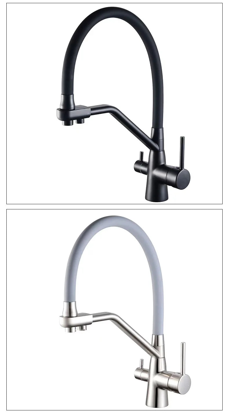 Filtered Sink Faucets Purification Tap 360 Rotate Water