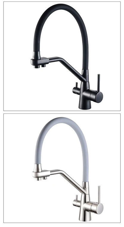 Filtered Sink Faucets Purification Tap 360 Rotate Water