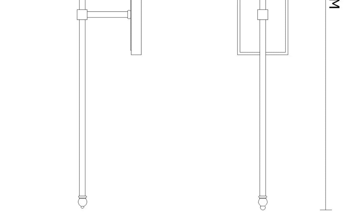 Modern Simple Long Pole Wall Lamp Minimalist Nordic