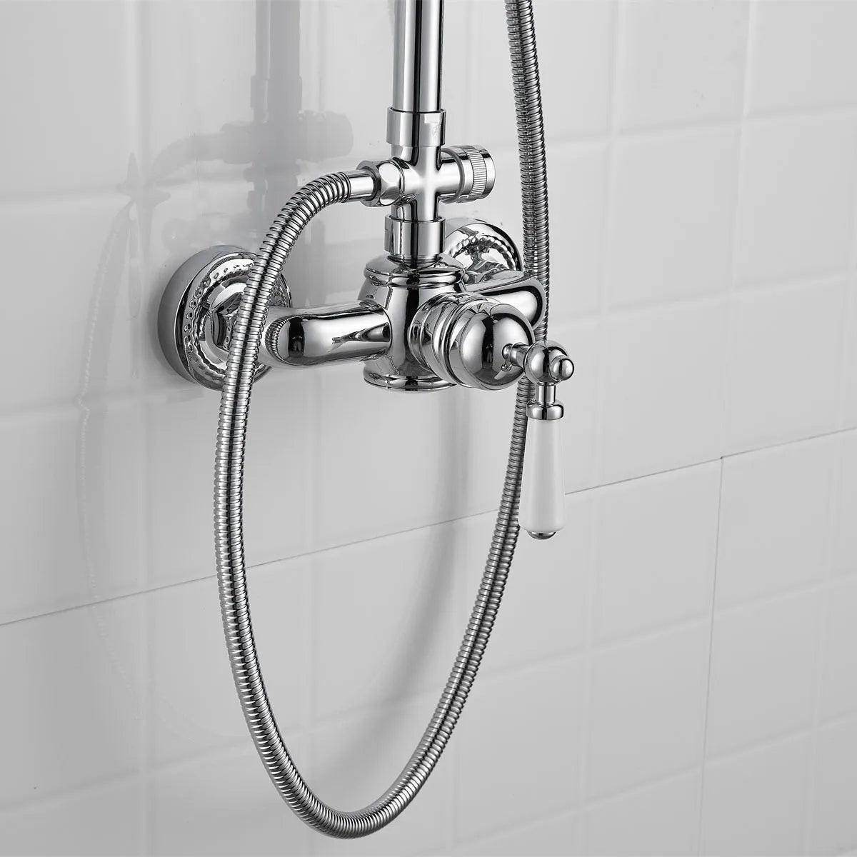 French Vintage Silver Bathtub Without Underflow Faucet Shower