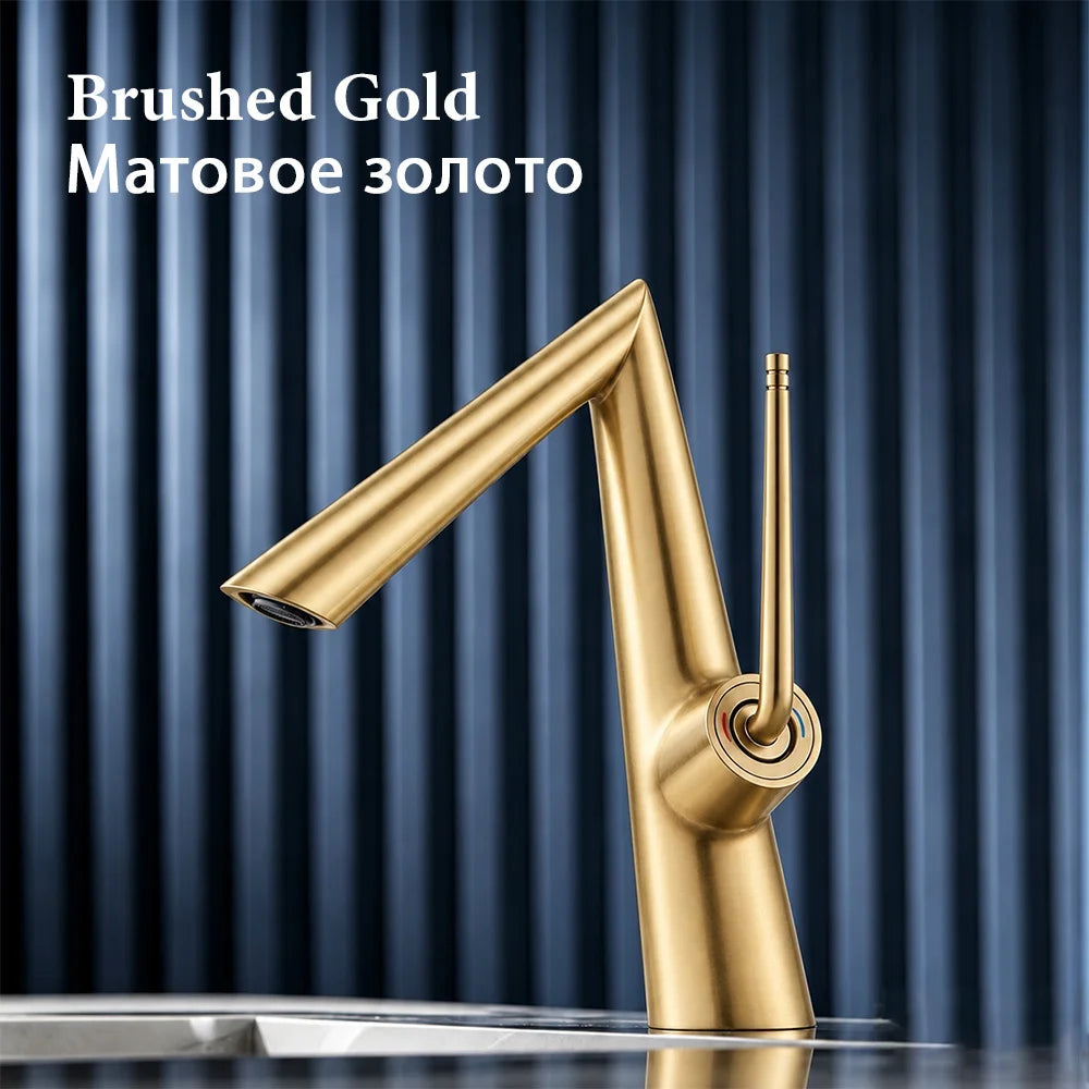 Solid Brass Basin Faucet Deck Mounted Bathroom Faucet
