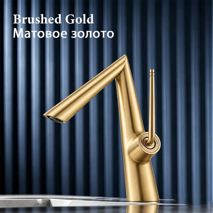 Solid Brass Basin Faucet Deck Mounted Bathroom Faucet