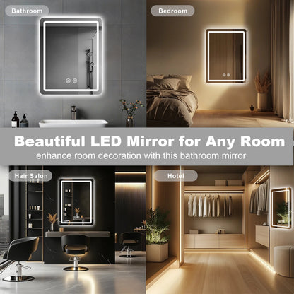 16 24 Inch Led Bathroom Mirror Vanity Mirrors