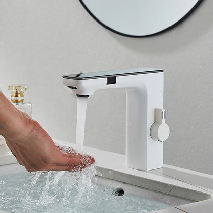 Smart Sensor Basin Faucet Digital Display Screen Cold