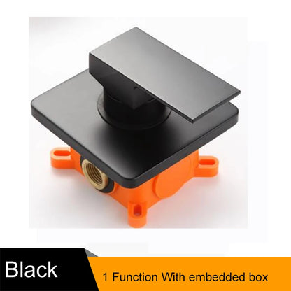 Bakala Black Golden Brass Shower Faucet Mixing Valve