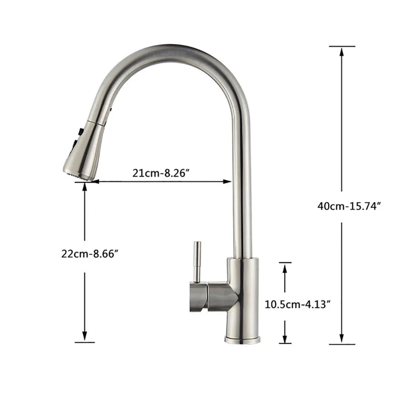 Faucet Brushed Nickel Color Surface Cold Water Faucet