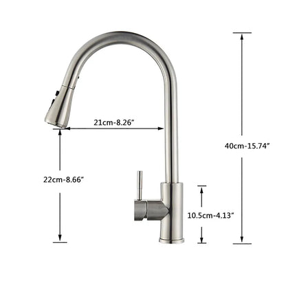 Faucet Brushed Nickel Color Surface Cold Water Faucet