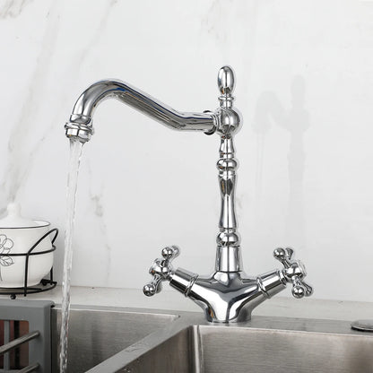 Kemaidi Gold Bathroom Sink Faucet Brass Hole Deck