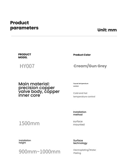 Gun Grey Bathroom Shower System Shoulder Waist Spouts
