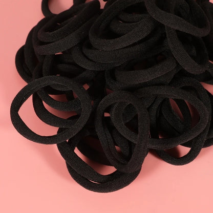 Black Towel Ring 50pcs High Elasticity Seamless Rubber