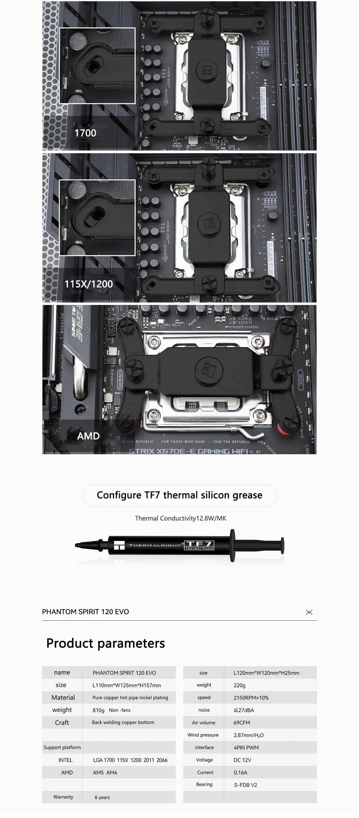 Thermalright Phantom Spirit 120 Evo Cpu Wind -Cooler