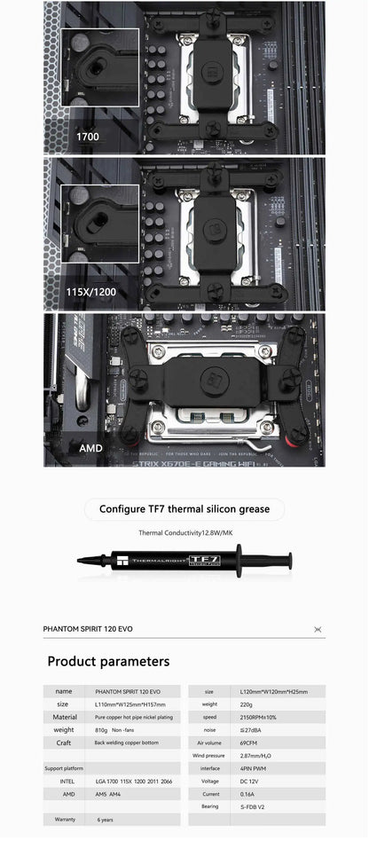 Thermalright Phantom Spirit 120 Evo Cpu Wind -Cooler