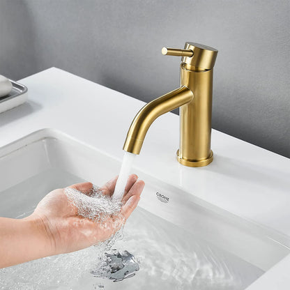 Brushed Gold Bathroom Faucet Modern Lavatory Vanity Sink