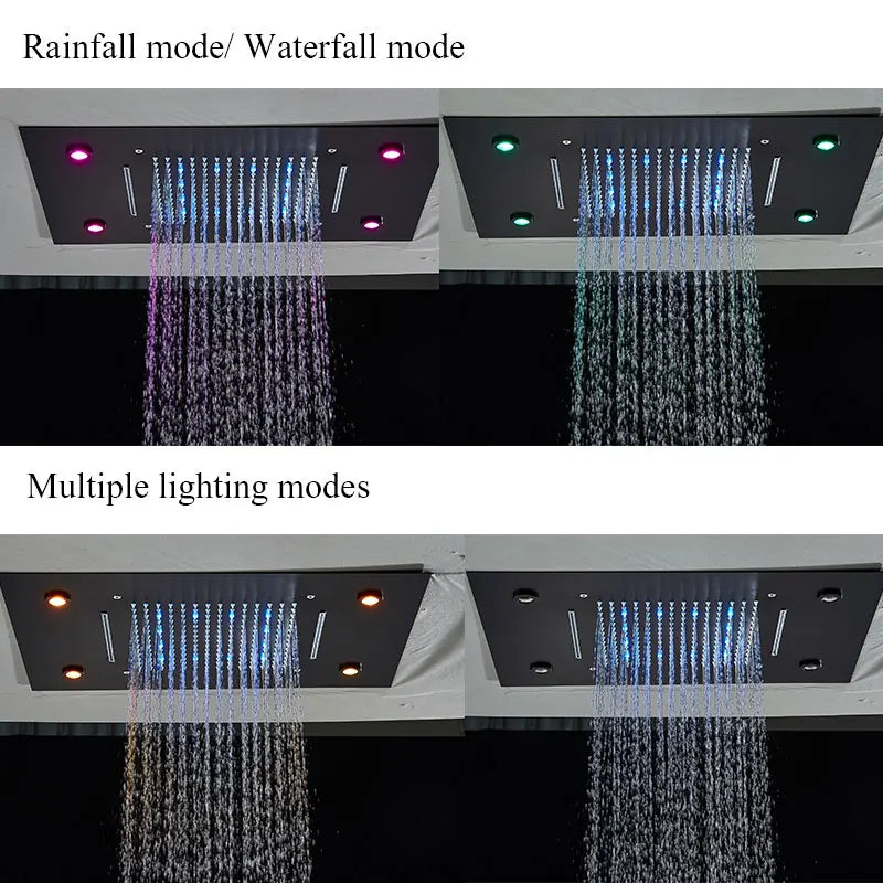 Thermostatic Luxury Shower Faucet Led Shower Ceiling Mount