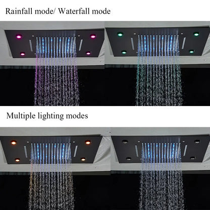 Thermostatic Luxury Shower Faucet Led Shower Ceiling Mount