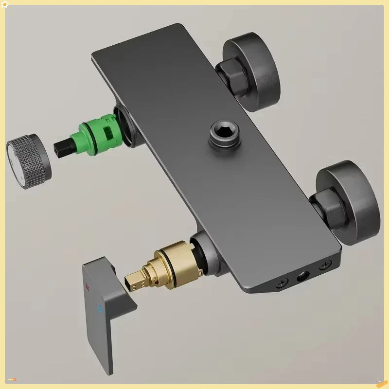 Grey Knob Type Three Ways Water Outlet Shower
