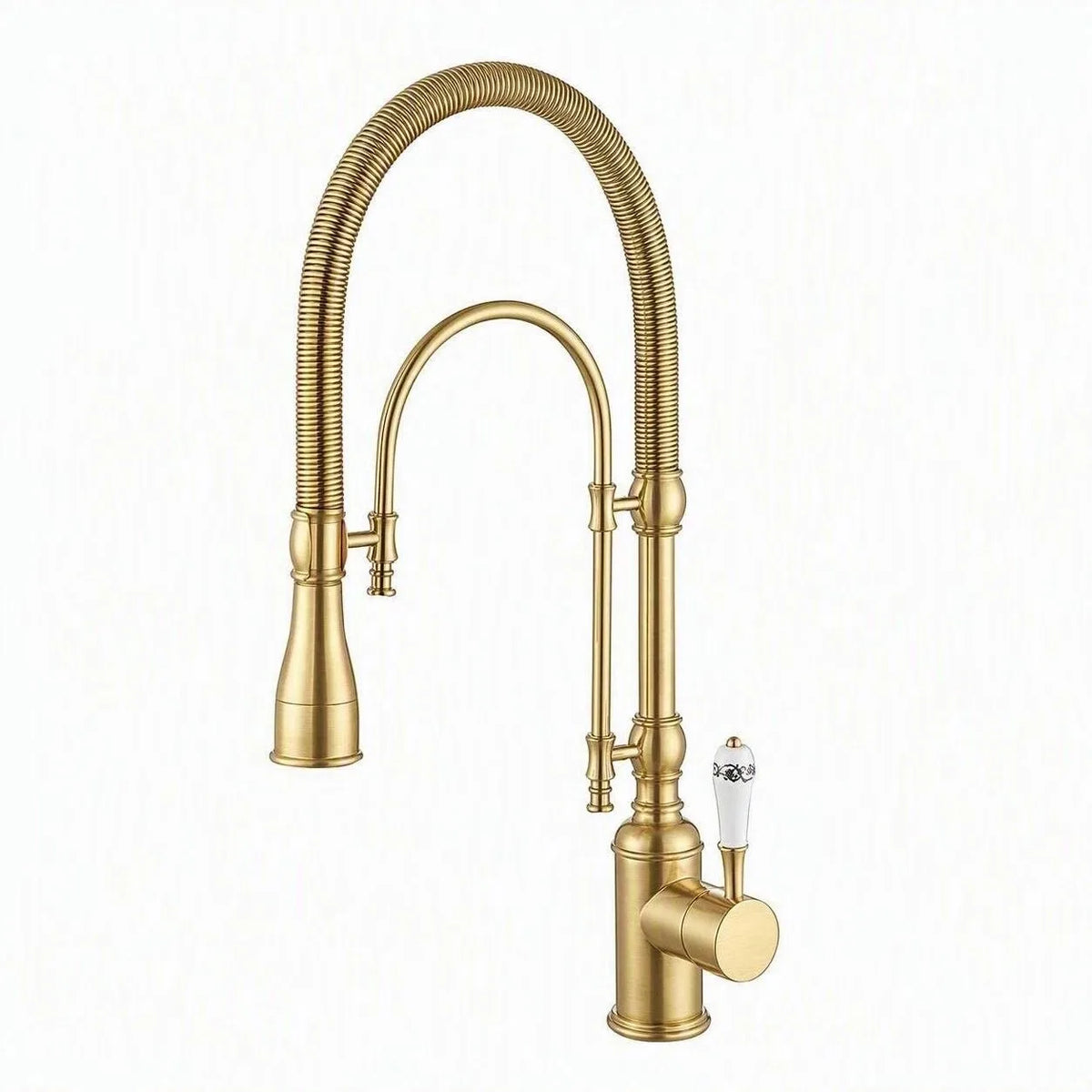 Aitana Luxury Golden Brass Faucet Retro Design Handle