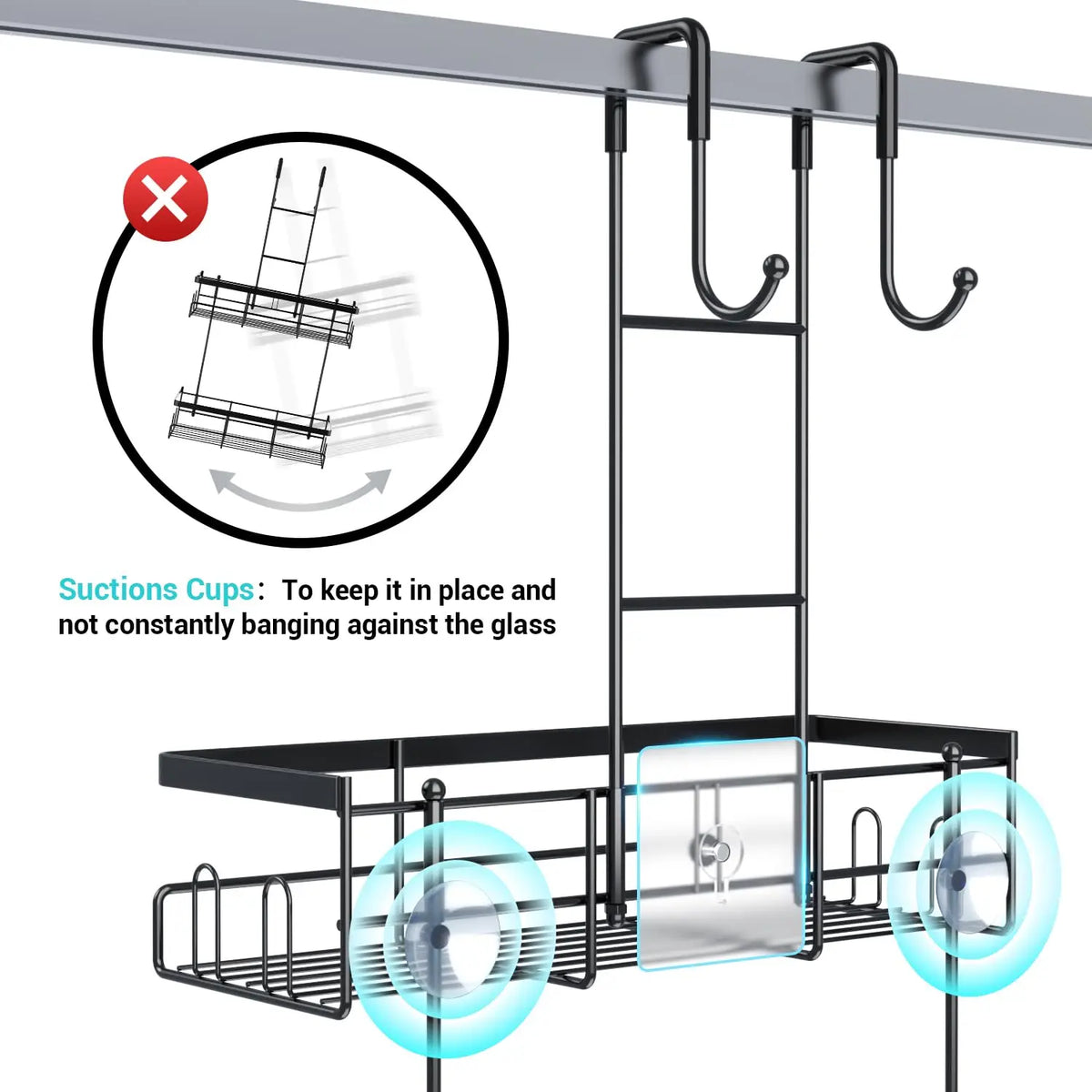 Shower Caddy Adhesive No Drill Bathroom Shower Organizers