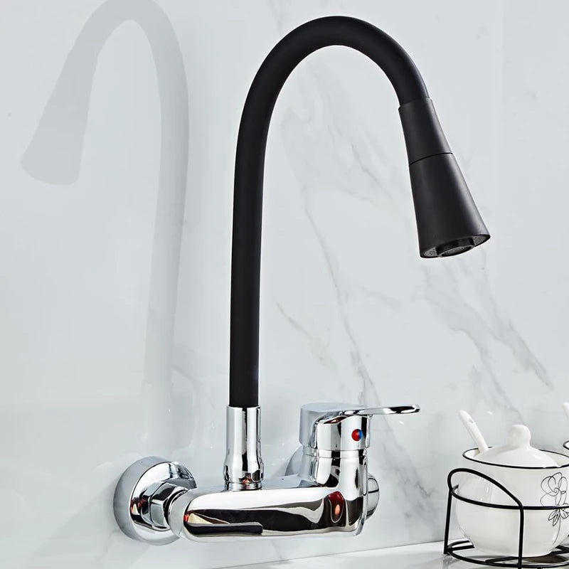 Wall Mounted Faucet Mixer Sink Faucet 360 Degree