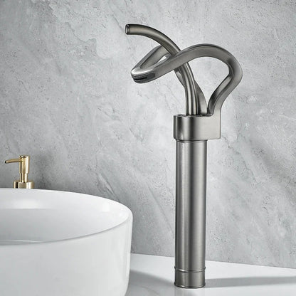 Faucet Bathroom Hollow Out Design Waterfall Basin Mixer