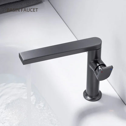 Brass Cold Bathroom Faucet Grey Toilet Vanity Basin