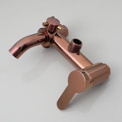 Zappo Solid Brass Rose Golden Shower Faucet Pink