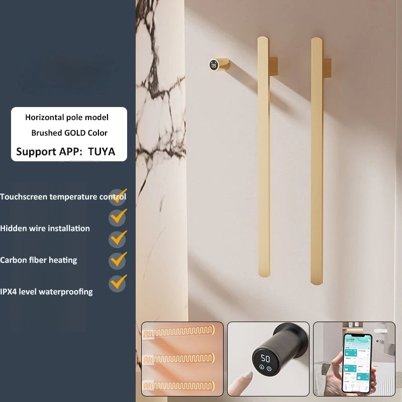 Intelligent Electric Heating Towel Rack Invisible Installation