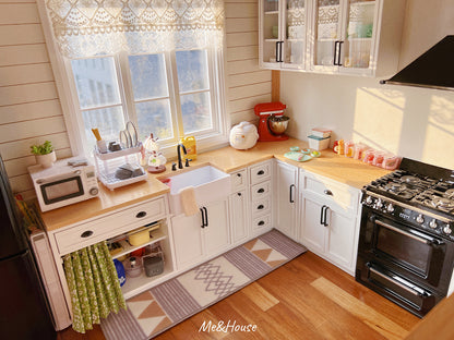 1/6 Scale Dollhouse Miniature Furniture Wooden Shelf Cabinet