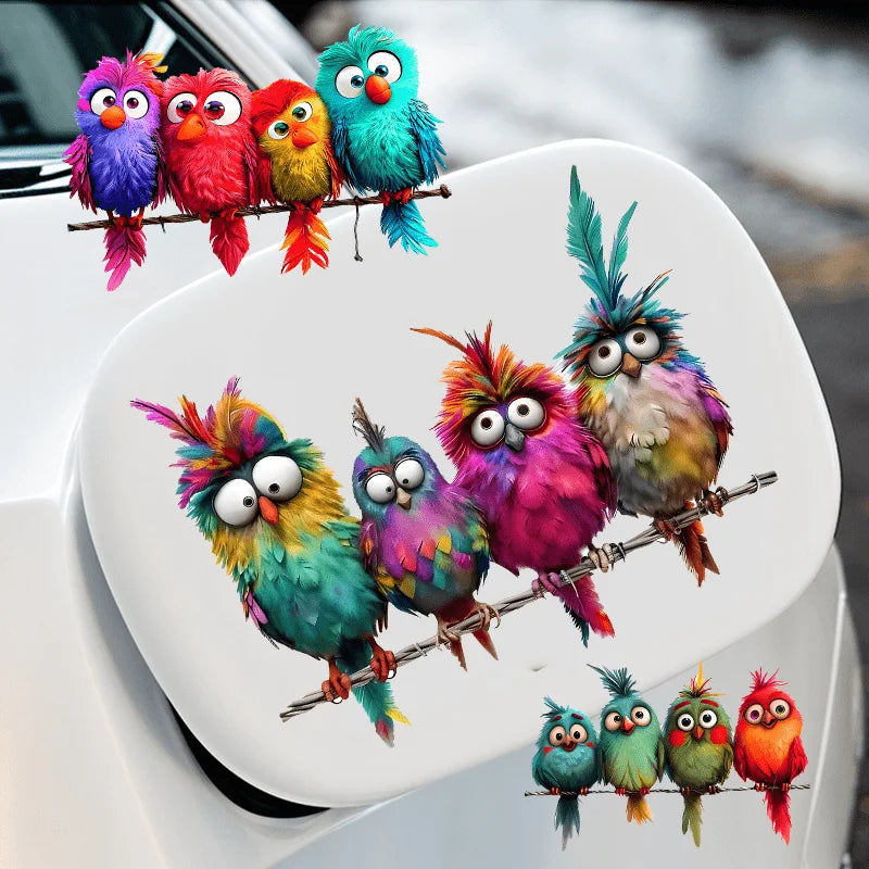 1pc Funny Bird Creative Glass Window Decorative Stickers