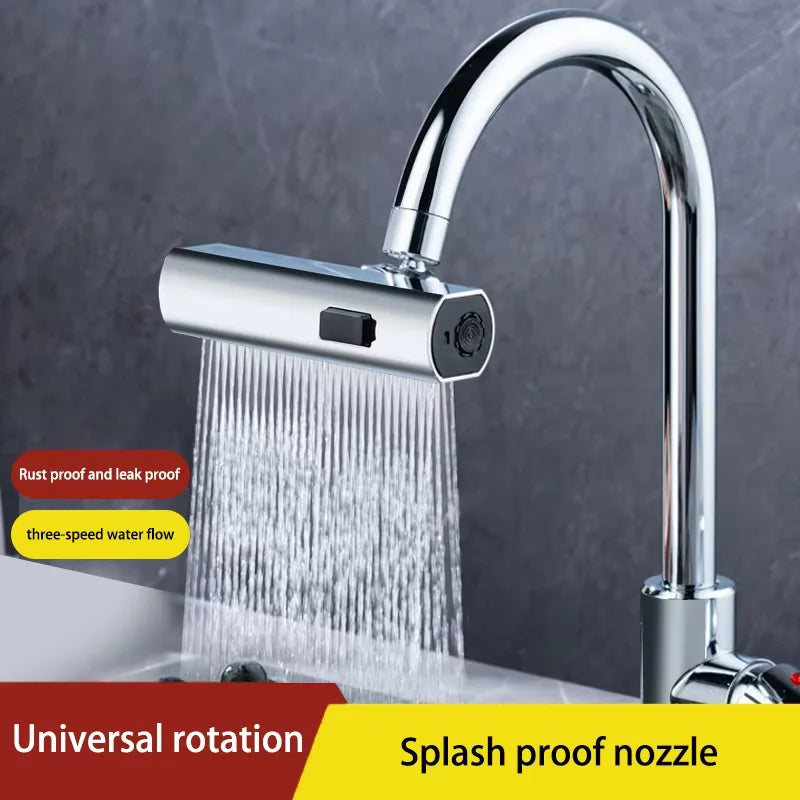 Universal Nozzle 360 Rotating Feather Waterfall Faucet