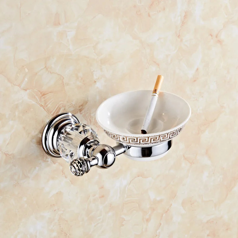 Luxury Crystal Silver Bathroom Chrome Polished Brass Bath