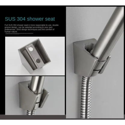 Premium High Pressure Rainfall Shower Combo Stainless Steel