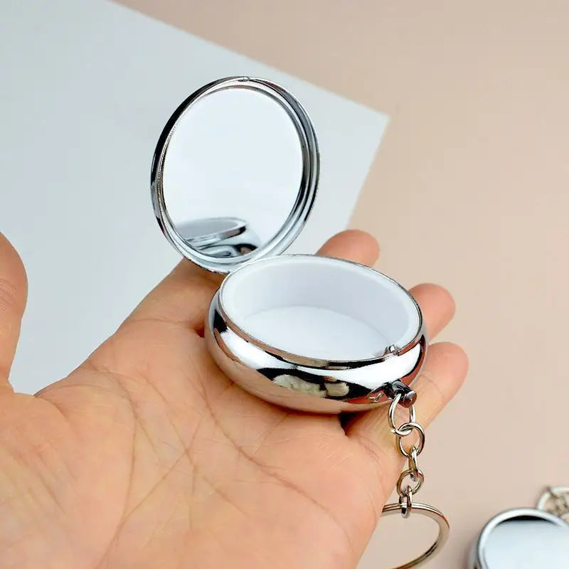 Multi Compartment Mini Jewelry Display Case Mirror Storage