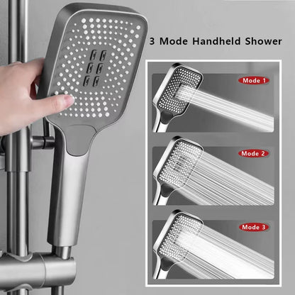Gray Bathroom Shower Piano Key Abs Anti-Rust Shower