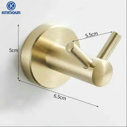 Brush Gold Stainless Steel Clothes Hook Wall Mounted