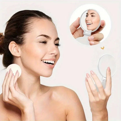 100pcs Mini Folding Makeup Mirror Circular Pocket Mirror