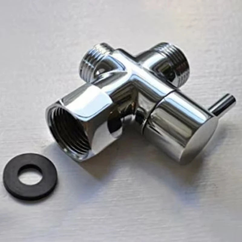 G1/2 Inch Three-Way Diverter Valve T-Type Adapter Converter