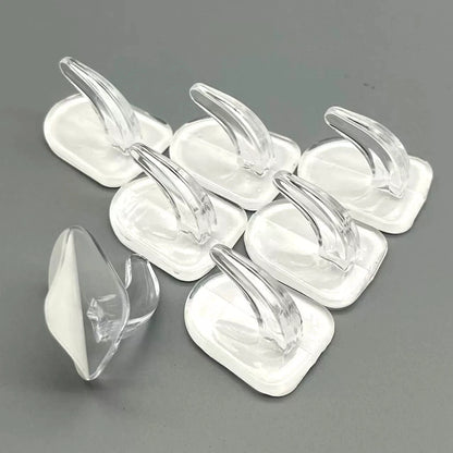 Transparent Strong Adhesive Mini Hook Door Bathroom Mirror