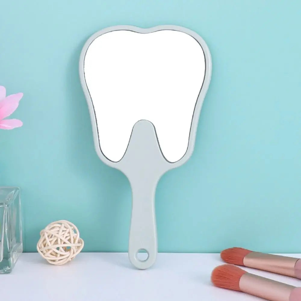Durable Plastic Tooth-Shaped Mirror Mini Lightweight Handheld