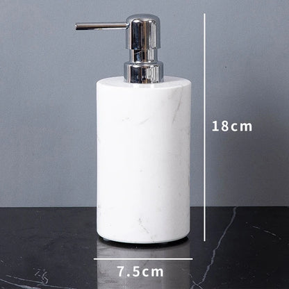 Volakos White Natural Marble Bathroom Minimalism Soap Dispenser