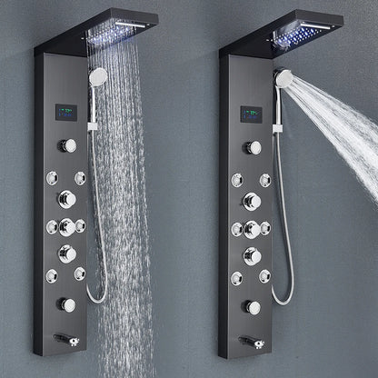 Led Shower Panel Tower System Rain Waterfall Shower