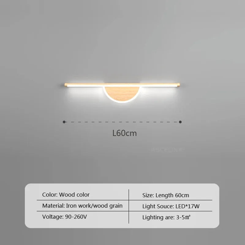 Modern Led Wall Lamp Bathroom Mirror Line Sconce