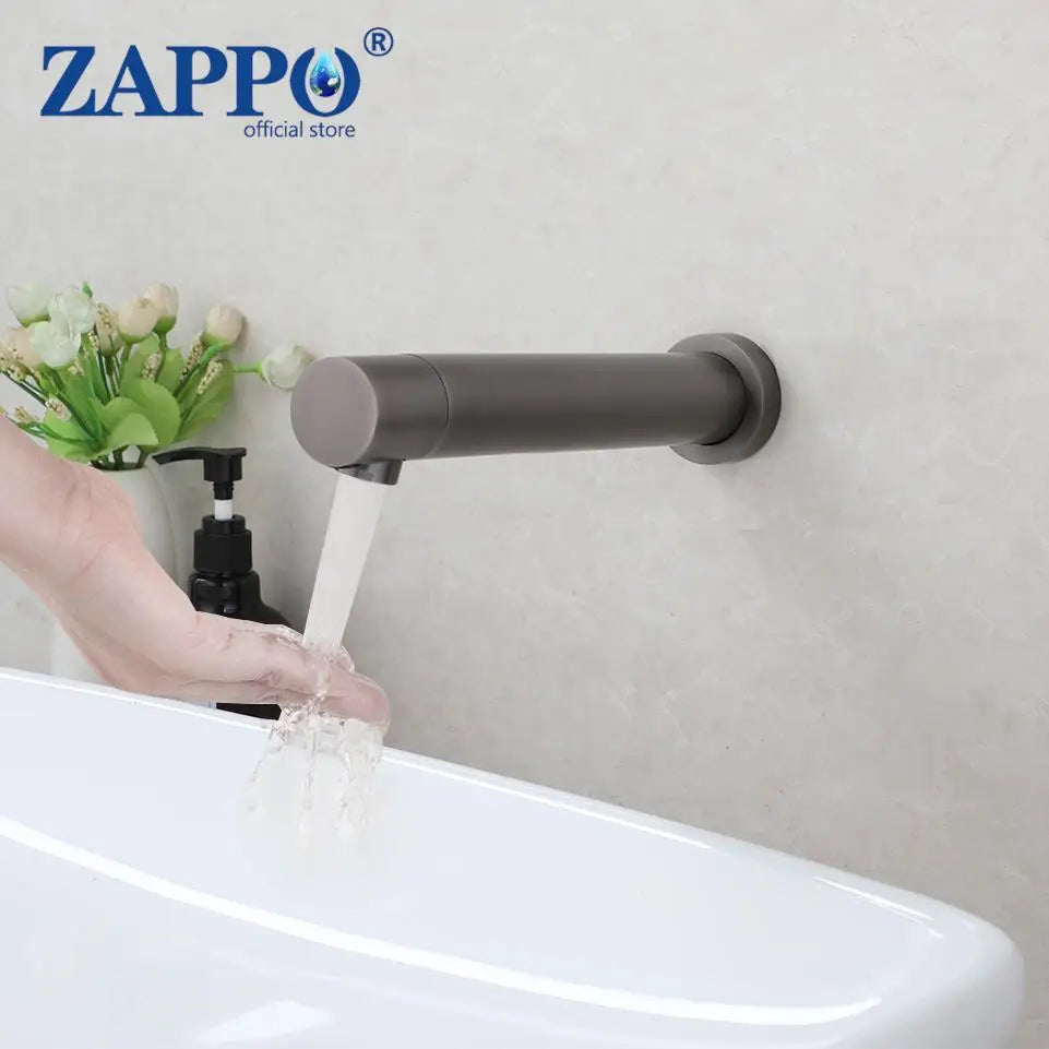 Zappo Matte Black Bathroom Faucet Wall Mount Sensor
